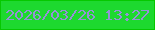 文字の大きさ：5、枠の色：06c800、背景の色：1dd92f、文字の色：9492d6 無料ブログパーツのブログ時計