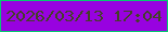 文字の大きさ：5、枠の色：06c871、背景の色：9802e0、文字の色：444128 無料ブログパーツのブログ時計