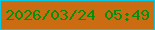 文字の大きさ：5、枠の色：06c8e5、背景の色：cb6b12、文字の色：068f0d 無料ブログパーツのブログ時計