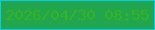 文字の大きさ：5、枠の色：06cdec、背景の色：21a64f、文字の色：35b41e 無料ブログパーツのブログ時計