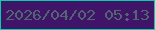 文字の大きさ：4、枠の色：06d0a7、背景の色：401469、文字の色：506671 無料ブログパーツのブログ時計