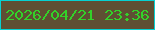 文字の大きさ：2、枠の色：06d1d2、背景の色：5e4f33、文字の色：33d229 無料ブログパーツのブログ時計