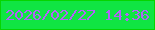 文字の大きさ：4、枠の色：06d500、背景の色：10e543、文字の色：b263f6 無料ブログパーツのブログ時計