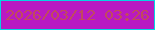 文字の大きさ：2、枠の色：06d5e2、背景の色：b91ac2、文字の色：c14a5e 無料ブログパーツのブログ時計