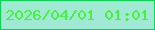 文字の大きさ：4、枠の色：06d74c、背景の色：a1e9d5、文字の色：42f538 無料ブログパーツのブログ時計