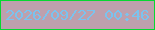 文字の大きさ：1、枠の色：06d831、背景の色：bda0ad、文字の色：7bc3ee 無料ブログパーツのブログ時計