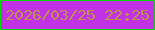 文字の大きさ：3、枠の色：06da03、背景の色：c132e4、文字の色：c1904b 無料ブログパーツのブログ時計