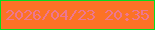 文字の大きさ：2、枠の色：06db21、背景の色：fc7226、文字の色：ed7691 無料ブログパーツのブログ時計