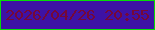 文字の大きさ：2、枠の色：06dc06、背景の色：3e12a4、文字の色：750838 無料ブログパーツのブログ時計