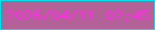 文字の大きさ：5、枠の色：06dfe9、背景の色：b26297、文字の色：fb30e3 無料ブログパーツのブログ時計