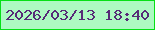 文字の大きさ：3、枠の色：06e016、背景の色：adfac2、文字の色：572b77 無料ブログパーツのブログ時計