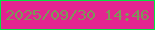 文字の大きさ：2、枠の色：06e143、背景の色：e22491、文字の色：7c9858 無料ブログパーツのブログ時計