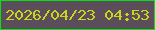 文字の大きさ：4、枠の色：06e20f、背景の色：5b4e5a、文字の色：cad51e 無料ブログパーツのブログ時計