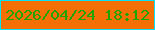 文字の大きさ：3、枠の色：06e2f8、背景の色：f56f07、文字の色：20a401 無料ブログパーツのブログ時計