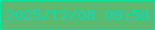 文字の大きさ：5、枠の色：06e4a4、背景の色：5aba71、文字の色：08ddb8 無料ブログパーツのブログ時計