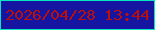 文字の大きさ：2、枠の色：06e7bd、背景の色：1615a1、文字の色：bb1009 無料ブログパーツのブログ時計
