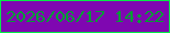 文字の大きさ：1、枠の色：06ea47、背景の色：7f07b1、文字の色：049d35 無料ブログパーツのブログ時計