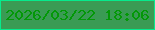 文字の大きさ：3、枠の色：06ea8d、背景の色：3a9b54、文字の色：039807 無料ブログパーツのブログ時計