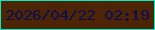 文字の大きさ：1、枠の色：06ebc2、背景の色：4d2404、文字の色：0c0f4e 無料ブログパーツのブログ時計