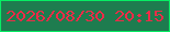 文字の大きさ：4、枠の色：06ed64、背景の色：1e7c4f、文字の色：ef2b48 無料ブログパーツのブログ時計