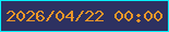 文字の大きさ：3、枠の色：06f0fa、背景の色：2d3161、文字の色：ee9728 無料ブログパーツのブログ時計