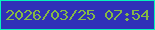 文字の大きさ：4、枠の色：06f2bd、背景の色：3030b8、文字の色：85b945 無料ブログパーツのブログ時計