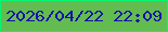 文字の大きさ：4、枠の色：06f570、背景の色：63bc50、文字の色：1610ab 無料ブログパーツのブログ時計