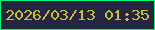 文字の大きさ：4、枠の色：06f77a、背景の色：232541、文字の色：c7bf3c 無料ブログパーツのブログ時計