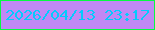 文字の大きさ：1、枠の色：06fa42、背景の色：c088f4、文字の色：04cbfd 無料ブログパーツのブログ時計