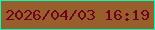 文字の大きさ：5、枠の色：06fbbd、背景の色：985f2d、文字の色：6e0420 無料ブログパーツのブログ時計