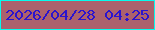 文字の大きさ：3、枠の色：06fbef、背景の色：ac616d、文字の色：2b13ce 無料ブログパーツのブログ時計