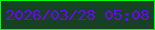 文字の大きさ：4、枠の色：06fc0e、背景の色：164125、文字の色：6f05ef 無料ブログパーツのブログ時計