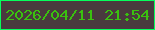 文字の大きさ：5、枠の色：06fe5b、背景の色：493a3e、文字の色：3ac10f 無料ブログパーツのブログ時計