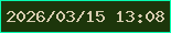 文字の大きさ：4、枠の色：06ffb0、背景の色：1d360b、文字の色：d7ccaf 無料ブログパーツのブログ時計