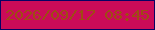 文字の大きさ：4、枠の色：070264、背景の色：cb0b58、文字の色：9e4c14 無料ブログパーツのブログ時計