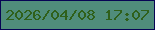 文字の大きさ：5、枠の色：070454、背景の色：508d7b、文字の色：2f601a 無料ブログパーツのブログ時計