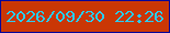 文字の大きさ：4、枠の色：07069a、背景の色：ca3705、文字の色：2ccaf3 無料ブログパーツのブログ時計