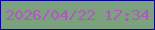 文字の大きさ：3、枠の色：07078b、背景の色：7ba17f、文字の色：b157c1 無料ブログパーツのブログ時計