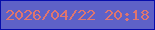 文字の大きさ：2、枠の色：070dab、背景の色：5e61c7、文字の色：df756f 無料ブログパーツのブログ時計