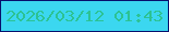 文字の大きさ：3、枠の色：07106d、背景の色：3bd7f0、文字の色：2cc293 無料ブログパーツのブログ時計