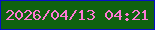 文字の大きさ：5、枠の色：0710c6、背景の色：0f620f、文字の色：ff79d5 無料ブログパーツのブログ時計