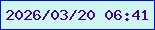 文字の大きさ：5、枠の色：0713c2、背景の色：cff6f2、文字の色：420586 無料ブログパーツのブログ時計