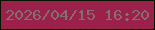 文字の大きさ：1、枠の色：071402、背景の色：9b204a、文字の色：846d74 無料ブログパーツのブログ時計