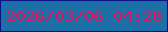 文字の大きさ：5、枠の色：071585、背景の色：1c6fa7、文字の色：e4115e 無料ブログパーツのブログ時計
