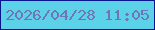 文字の大きさ：3、枠の色：07168f、背景の色：5cd2e8、文字の色：7075b7 無料ブログパーツのブログ時計