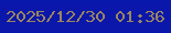 文字の大きさ：3、枠の色：0719ac、背景の色：0b17aa、文字の色：9a8561 無料ブログパーツのブログ時計