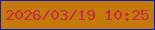 文字の大きさ：5、枠の色：071bbe、背景の色：c57909、文字の色：c52c4a 無料ブログパーツのブログ時計