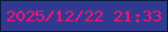 文字の大きさ：1、枠の色：071c38、背景の色：303a91、文字の色：ff1070 無料ブログパーツのブログ時計