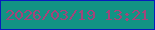 文字の大きさ：2、枠の色：071cbd、背景の色：129384、文字の色：a4447a 無料ブログパーツのブログ時計