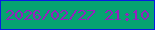 文字の大きさ：5、枠の色：071ce2、背景の色：06a371、文字の色：9520bd 無料ブログパーツのブログ時計